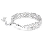 Mesmera bracelet Mixed cuts, White, Rhodium plated